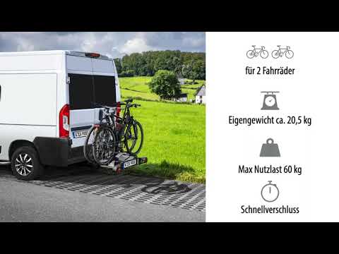 EUFAB SD260 Fahrradträger für 2 Räder Hecktüren 11596 inkl. Tasche + Rampe